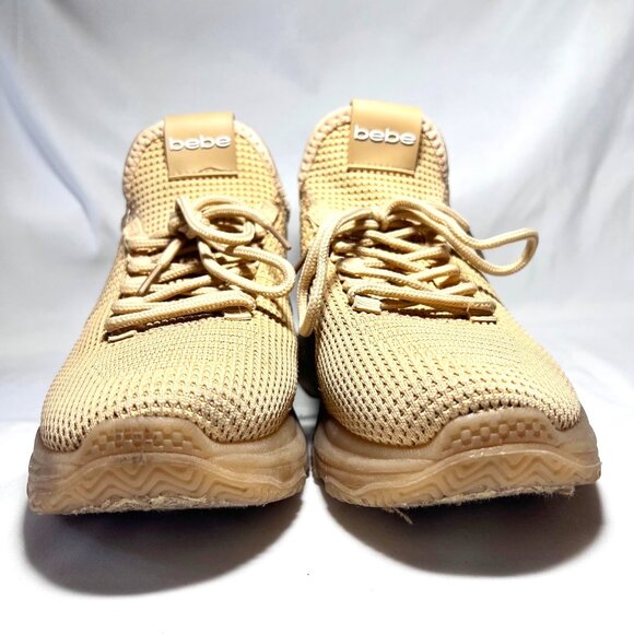Bebe Sport Analia Women's Gold/Tan/Rhinestone Sneakers-Slip On-Sz.8 1/2-Comfy - Picture 12 of 16